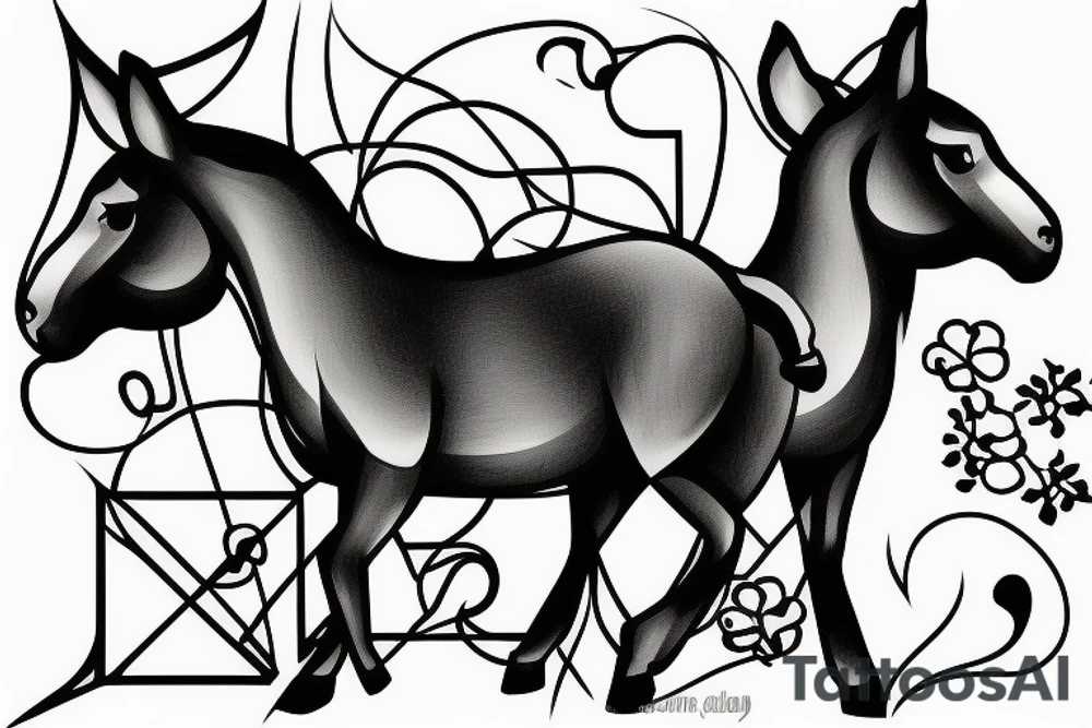 Calm foal tattoo idea