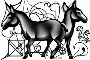 Calm foal tattoo idea