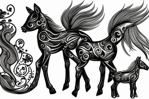 Calm foal tattoo idea