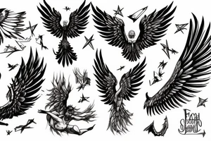 Icarus falling tattoo idea