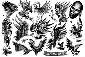 Icarus falling tattoo idea
