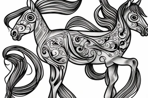 Calm foal tattoo idea