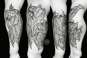 man climbing vines tattoo idea