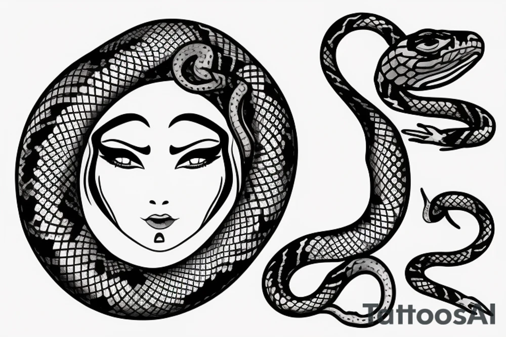 Wild snake striking tattoo idea