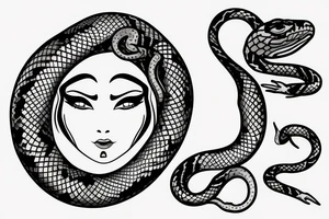 Wild snake striking tattoo idea