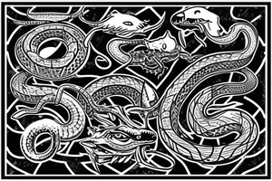 Wild snake striking tattoo idea