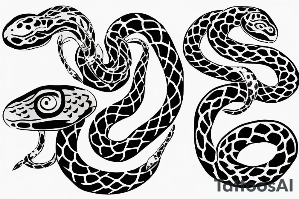 Wild snake striking tattoo idea