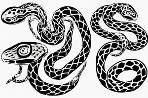 Wild snake striking tattoo idea