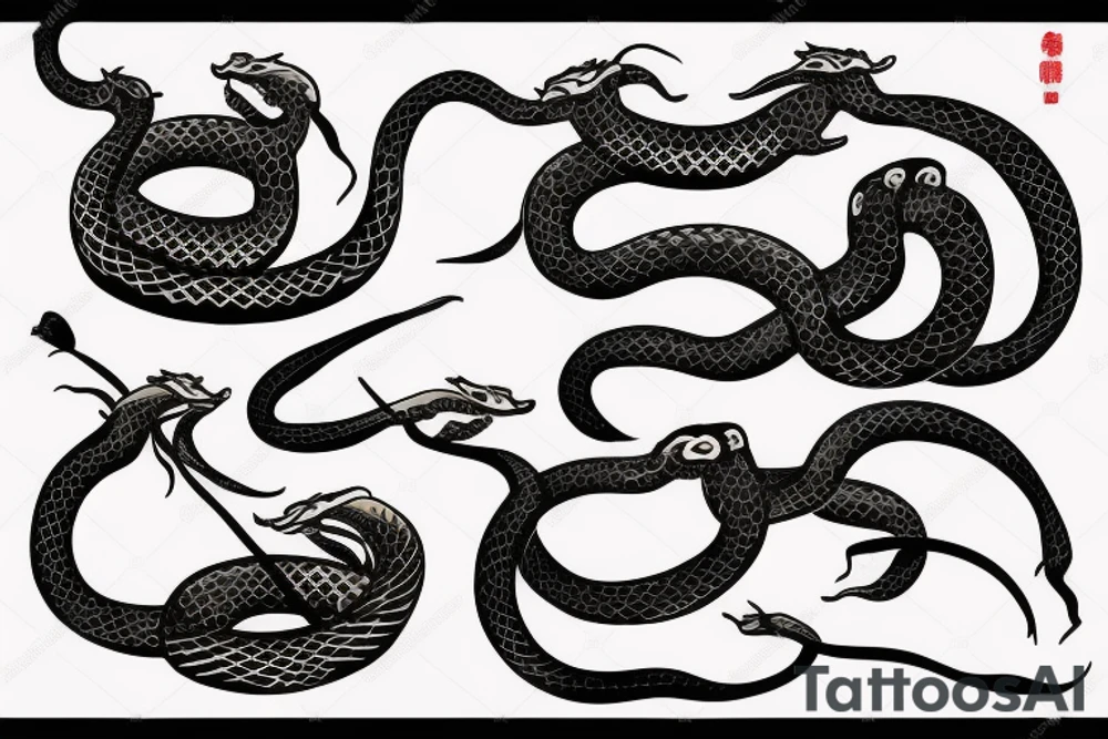 Wild snake striking tattoo idea