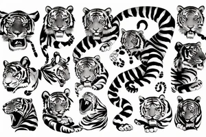 Tiger Striking tattoo idea