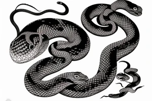 Detailed snake hunts tattoo idea