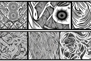 dmt nature patterns sleeve tattoo idea