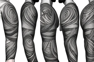 dmt nature patterns sleeve tattoo idea