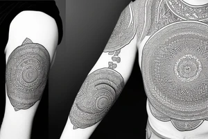 dmt nature patterns sleeve tattoo idea
