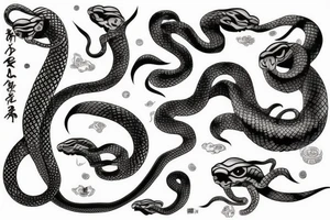 Naja snake tattoo idea
