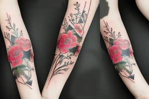 floral sleeve tattoo idea