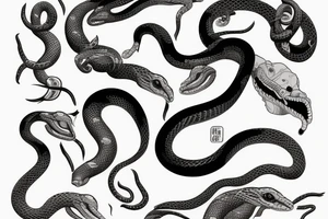 Naja snake with detailed head stikes tattoo idea