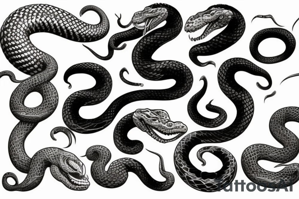Naja snake with detailed head stikes tattoo idea