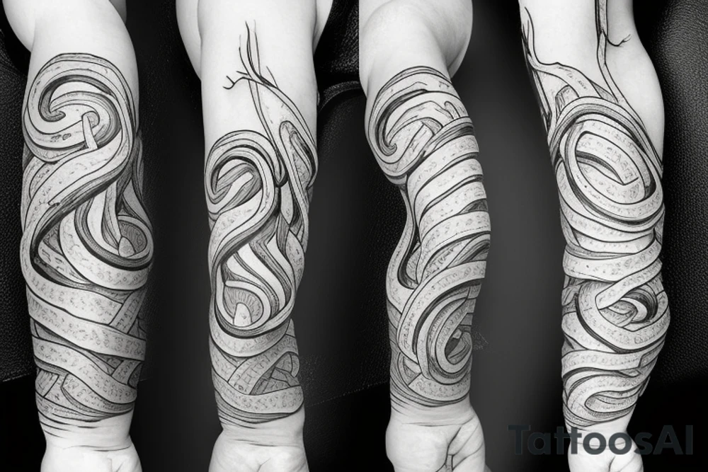 Snake strikes sideways stretched tattoo idea