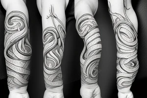 Snake strikes sideways stretched tattoo idea