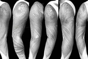 fractal nature sleeve tattoo idea