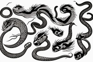 Snake striking tattoo idea