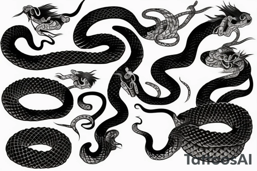 Snake striking tattoo idea