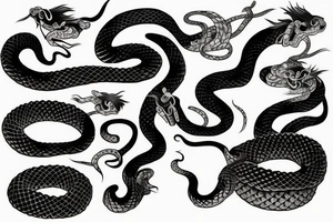 Snake striking tattoo idea