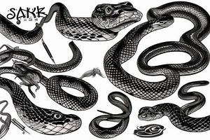 Beautiful snake tattoo idea