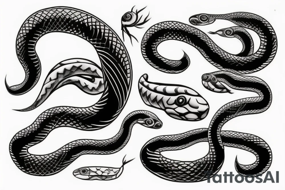Beautiful snake tattoo idea