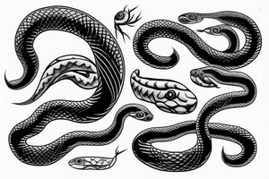 Beautiful snake tattoo idea