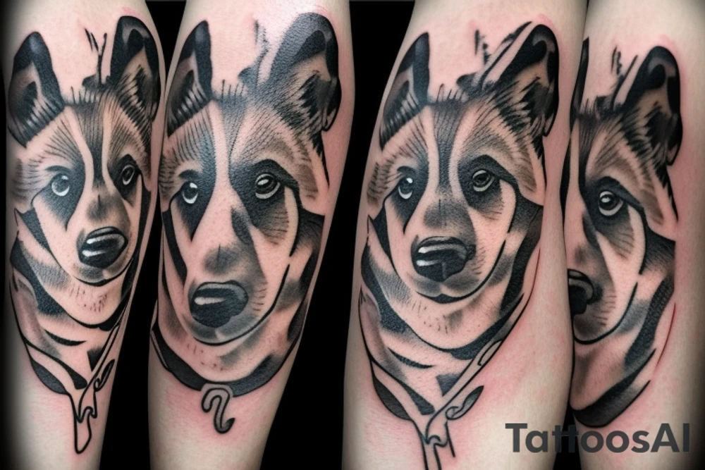 Wild dog hunting tattoo idea