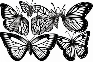 Butterfly metamorphosis tattoo idea