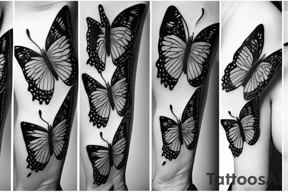 Butterfly metamorphosis tattoo idea