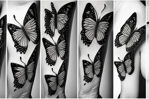 Butterfly metamorphosis tattoo idea