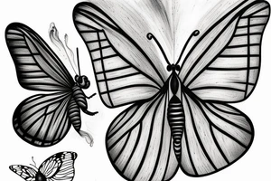 Butterfly metamorphosis exiting the cocoon tattoo idea