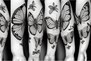 Butterfly metamorphosis cocoon tattoo idea