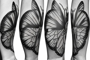 Butterfly metamorphosis cocoon tattoo idea