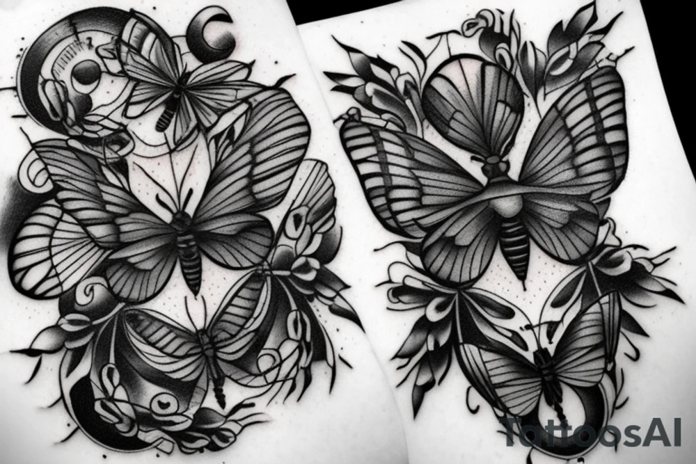 Metamorphosis insect tattoo idea