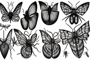 Metamorphosis insect tattoo idea