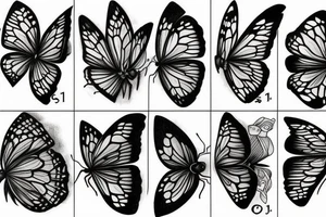 Butterfly transformation tattoo idea