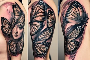 Butterfly transformation tattoo idea