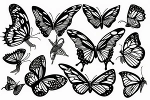 Butterfly transformation tattoo idea