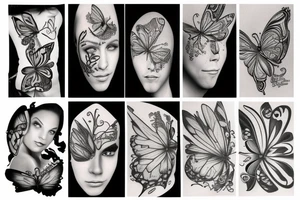 Butterfly transformation tattoo idea