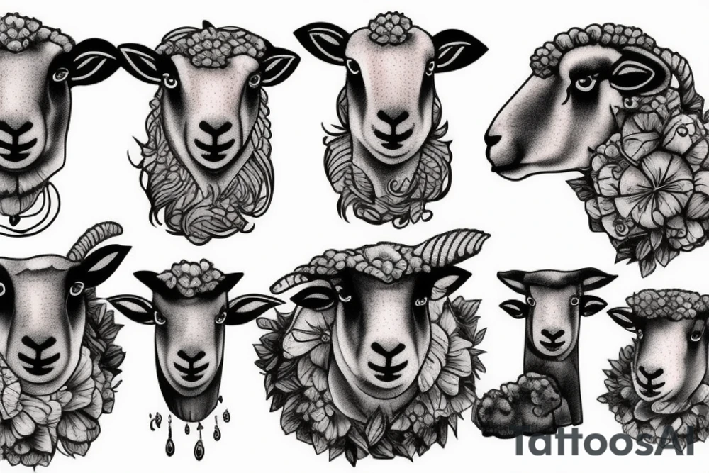 Sheep tattoo idea