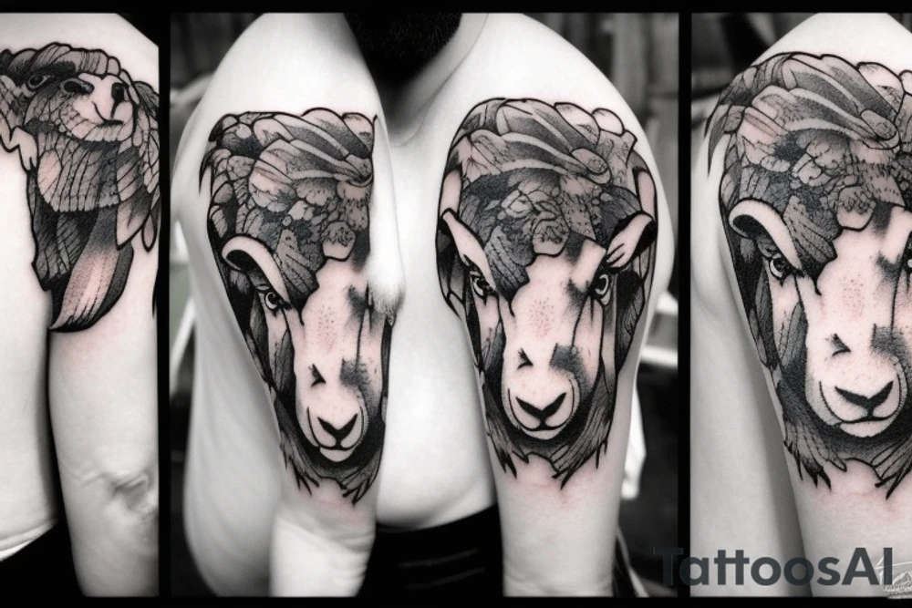 Sheep tattoo idea
