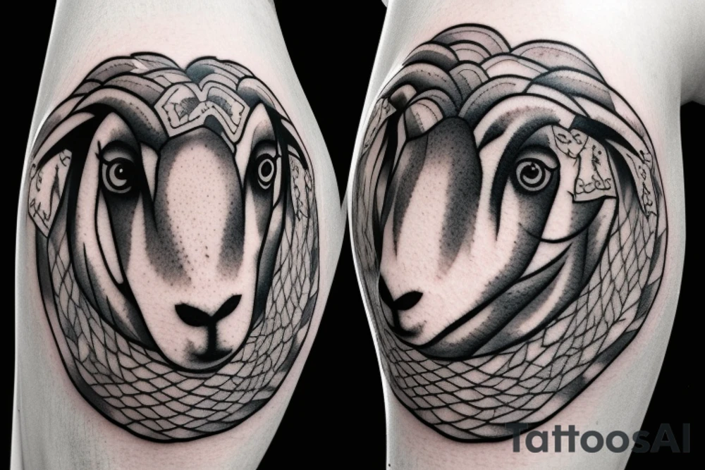 Sheep tattoo idea