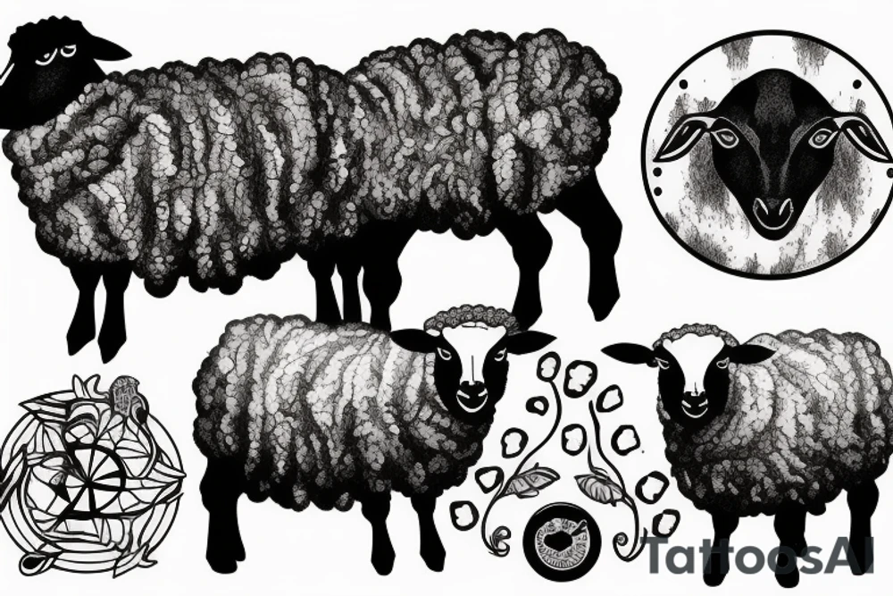 Sheep tattoo idea