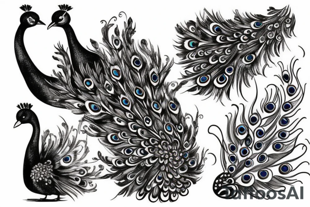 Peacock tattoo idea