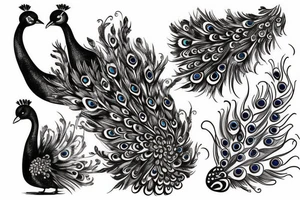 Peacock tattoo idea